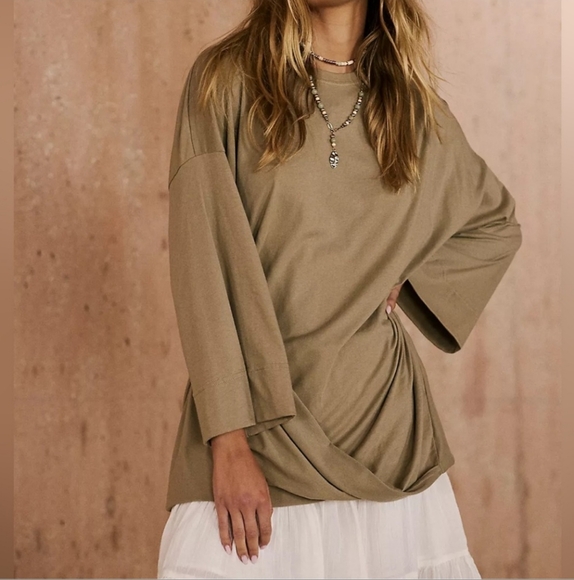 FP Beach Tops - NWT Free People Beach Dallas Tunic Ground Coriander Size L